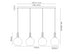 Atmore Copper 4 Light Pendant with 4 Copper Fade Globe Glass Shades